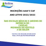 Inscrições para AAAF E CAF 2022/2023